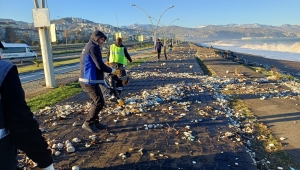 Trabzon Büyükşehir’den Ayasofya sahiline hızlı müdahale
