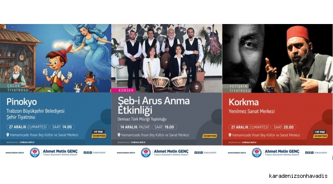 TRABZON, KÜLTÜR VE SANATLA DOLU BİR AY GEÇİRECEK