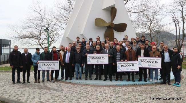 BAŞKAN POSBIYIK, AMATÖR SPOR KULÜPLERİNE DESTEK VERDİ