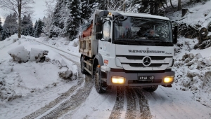 TRABZON BÜYÜKŞEHİR EKİPLERİ KARLA MÜCADELEYİ SÜRDÜRÜYOR