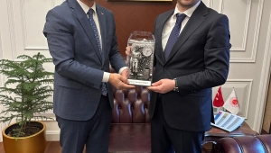 MUTLU’DAN BAKAN YARDIMCISI CEYHAN’A HAYIRLI OLSUN ZİYARETİ