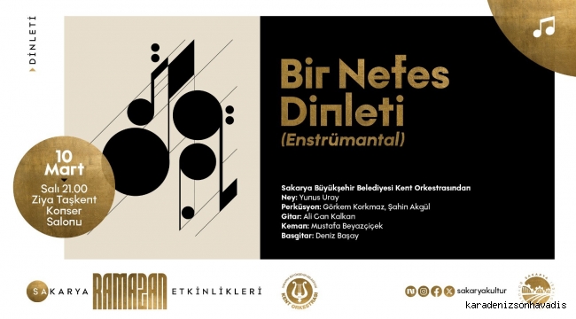 Ramazan takviminde Kent Orkestrası sahne alacak