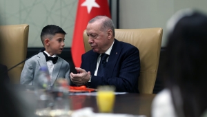 Cumhurbaşkanı Erdoğan, Millî Eğitim Bakanı Tekin ve beraberindeki çocukları kabul etti