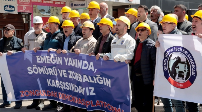 Zonguldak'ta maden direnişine büyük destek 
