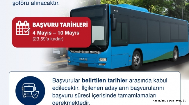 OTOBÜS ŞOFÖRLÜĞÜ İÇİN BÜYÜKŞEHİR'E BAŞVURULAR SÜRÜYOR