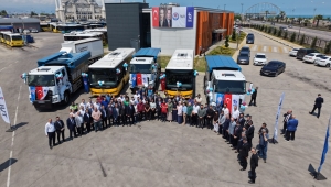 TRABZON BÜYÜKŞEHİR FİLOSUNA 5 YENİ ARAÇ DAHİL EDİLDİ