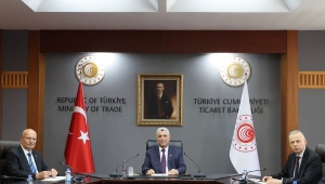 ATO BAŞKANI BARAN, TİCARET BAKANI BOLAT'I ZİYARET ETTİ