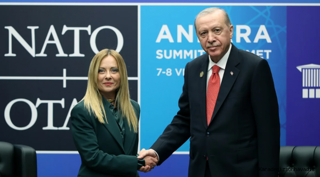 Cumhurbaşkanı Erdoğan, İtalya Başbakanı Meloni ile bir araya geldi