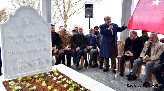 Ali Şükrü Bey, yenilenen kabri başında dualarla anıldı