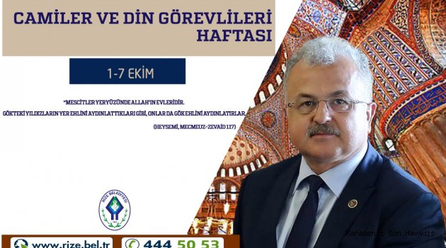 BAŞKAN KASAP’IN CAMİLER VE DİN GÖREVLİLERİ HAFTASI TEBRİK MESAJI