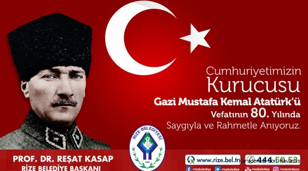 Başkan Kasap' tan 10 Kasım Atatürk'ü Anma Günü Mesajı