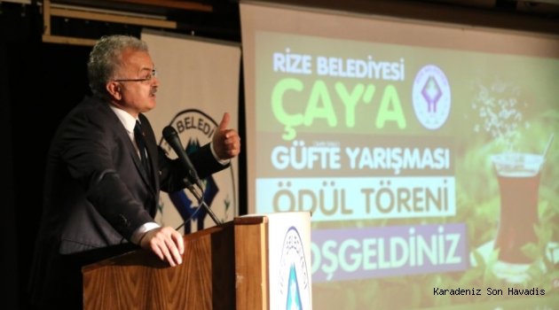Çaya Güfte Yarışması' nın kazananları ödüllerini aldı.