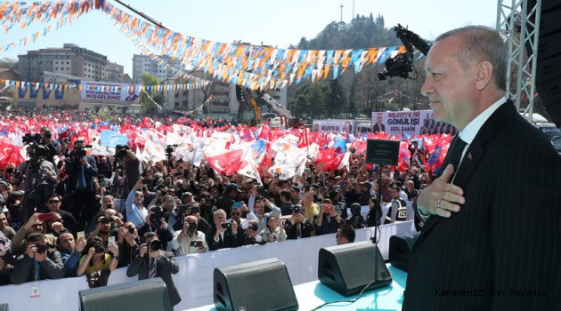 Cumhurbaşkanı Erdoğan Ereğli'de halka hitap etti.