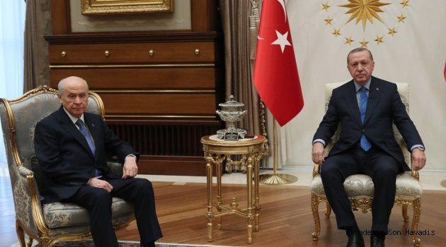 Cumhurbaşkanı Erdoğan, MHP Genel Başkanı Bahçeli’yi kabul etti