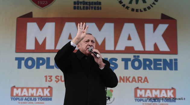 Cumhurbaşkanı Erdoğan, Üreğil Millet Bahçesi'nde düzenlenen toplu açılış töreninde konuştu