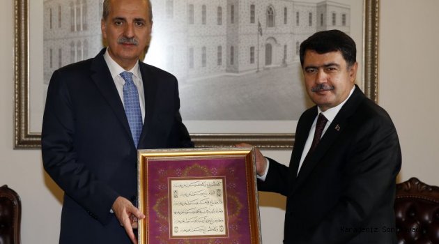 Numan Kurtulmuş, Ankara Valisi Vasip Şahin’i ziyaret etti
