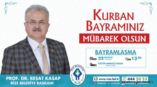 Rize Belediyesi Kurban Bayramı mesajı