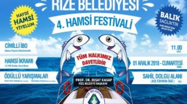 Rize’de Hamsi Festivali Düzenlenecek