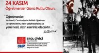 Erol Çivici,24 Kasım Öğretmenler Gününü Kutladı