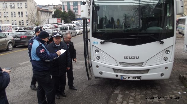 TOPLU TAŞIMA ARAÇLARI DENETLENDİ