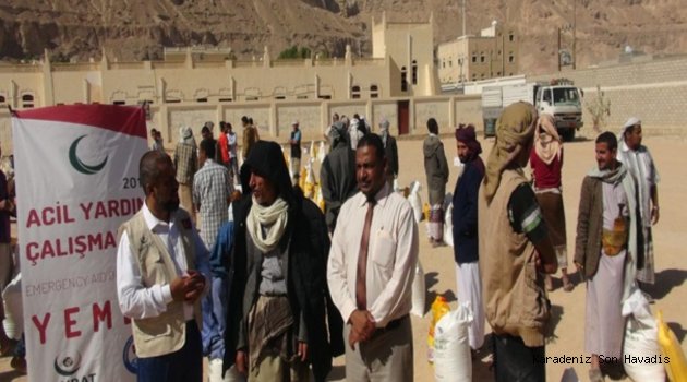 YARDIMLAR YEMEN' E ULAŞTI….