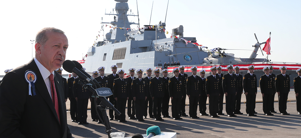 Cumhurbaşkanı Erdoğan, TCG Burgazada’nın Deniz Kuvvetlerine teslimi ve kaynak törenine katıldı